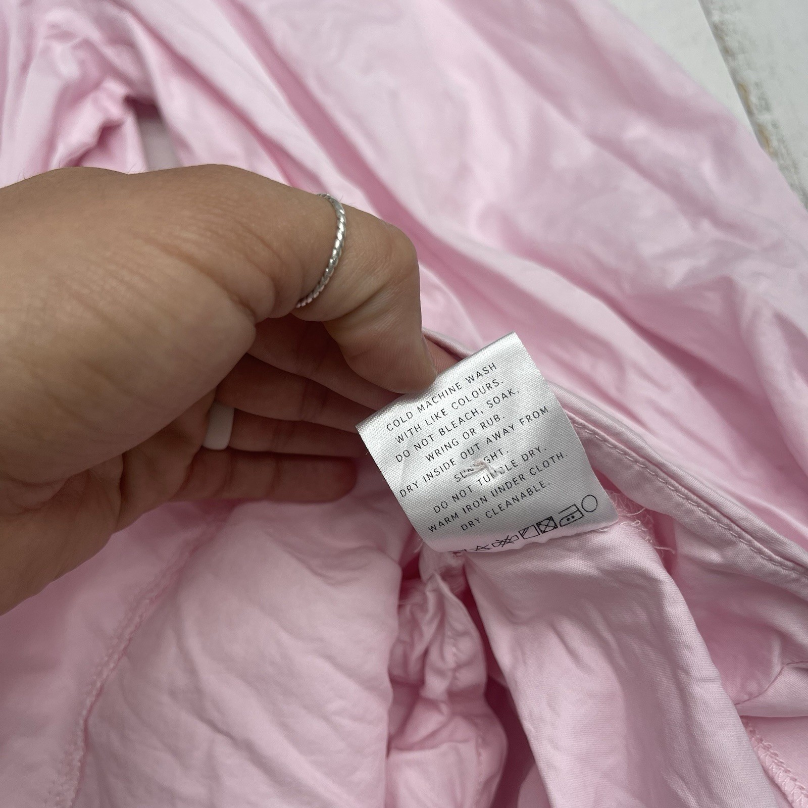 Aureta Pink Fairy Floss Daisy Button Up Mini Dress Women’s Size Medium