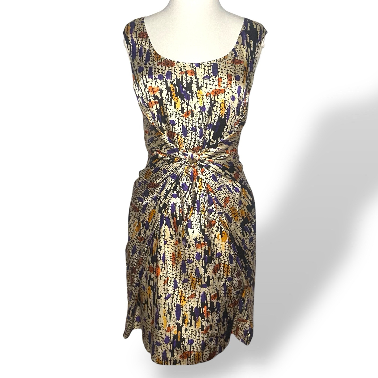 Cynthia Steffe Dress Women Size 8 Silk Cotton Multicolor Sleeveless