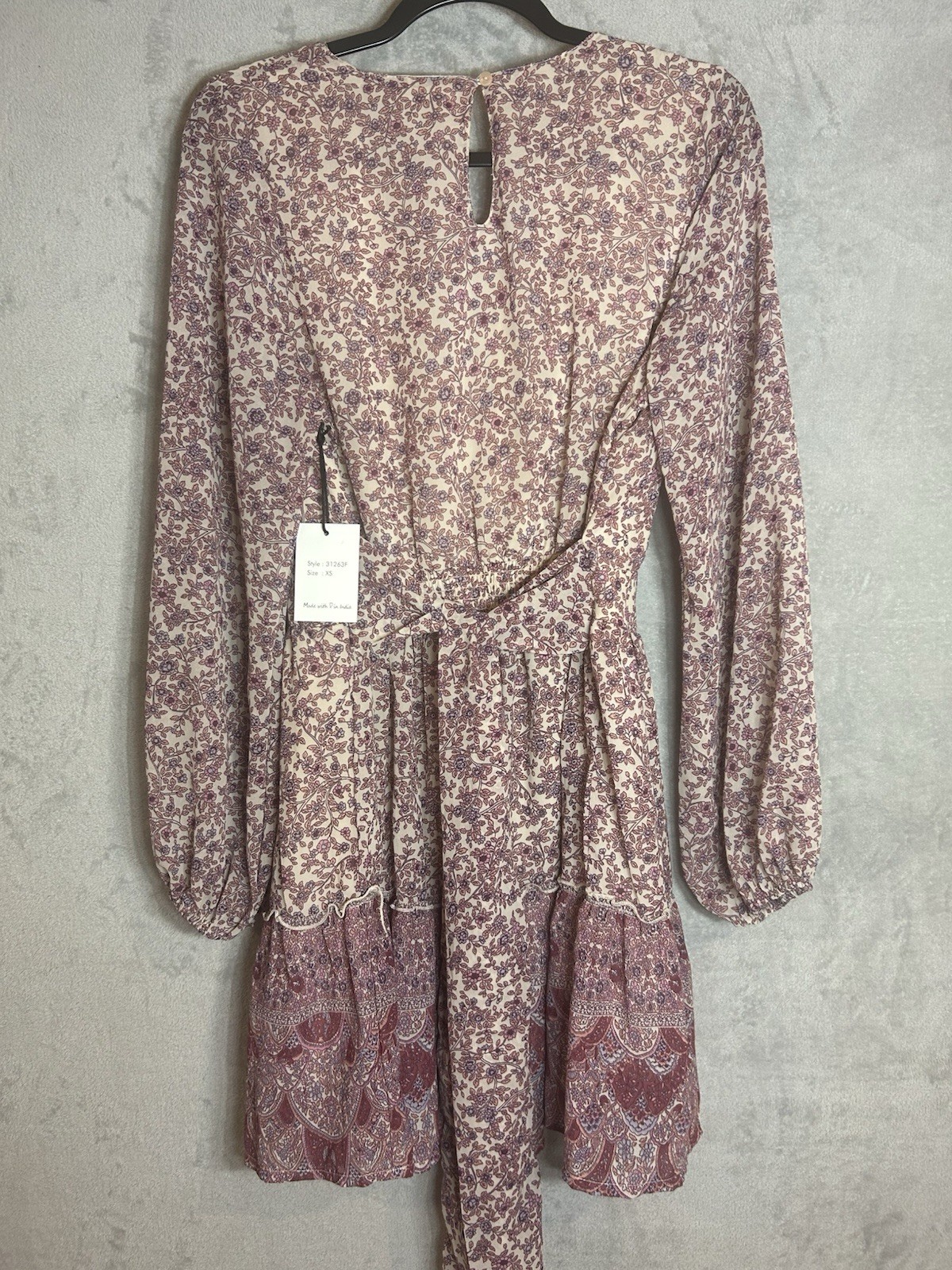 Japna NWT Western Layered Boho Chic Earthy Prairie Ultra-Feminine Mini Dress XS
