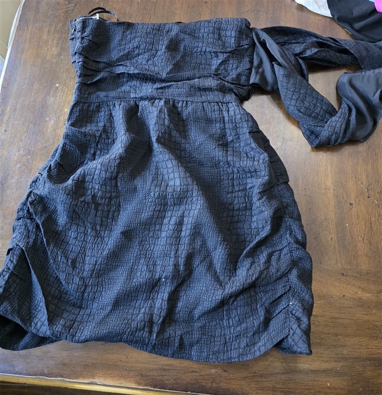 NWT Affliction 0 BAILEY TULIP Dress Black Premium Bondage Wear 2 Ways 132616