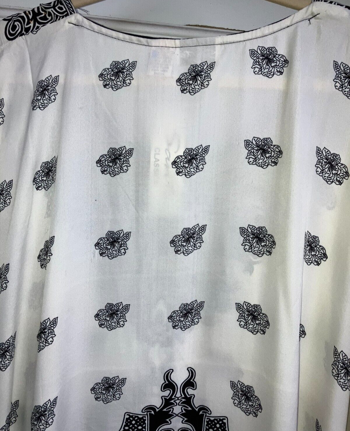 NEW NWT MUMU 2X 3X SANTE KAFTAN CAFTAN HOUSE DRESS BLACK & WHITE #HJ