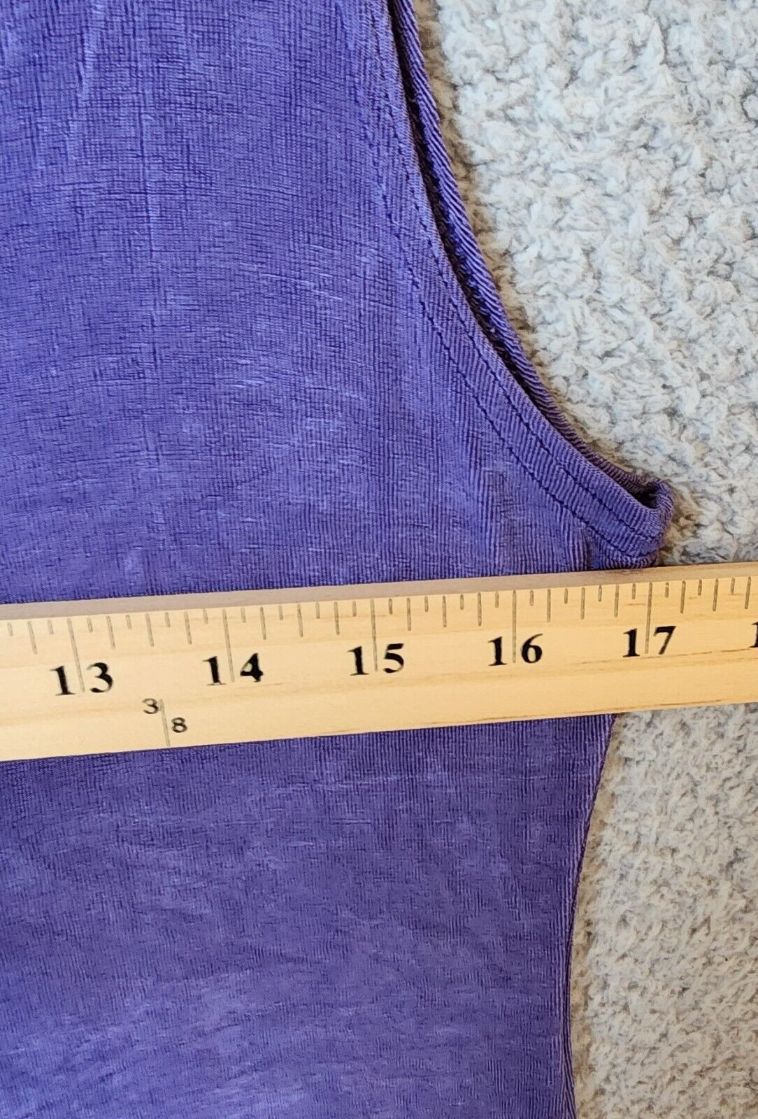 Picadilly Fashions Sleeveless Scoop Neck Dress Slinky Travelers Knit Purple Sz L
