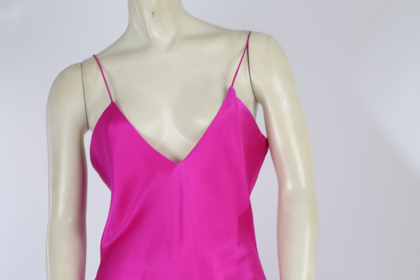 Sergio Hudson Fuchsia Silk Spaghetti Strap Mini Slip Dress Party Size 4