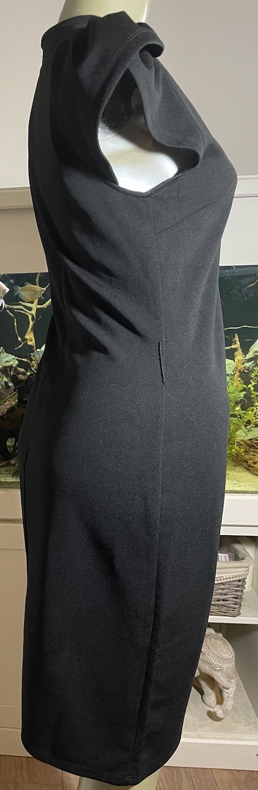 Black Dress Size Small Bodycon Cap Sleeve Knee Length Shein Smart Office Work