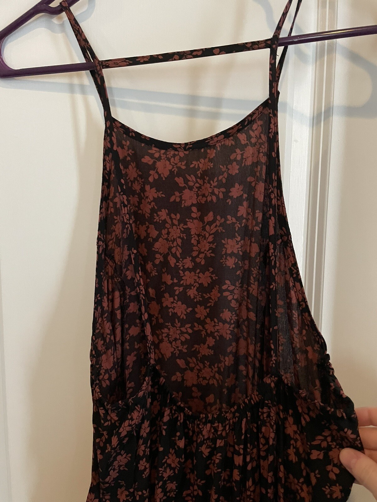 Sadie & Sage Dress Black And Rust Halter