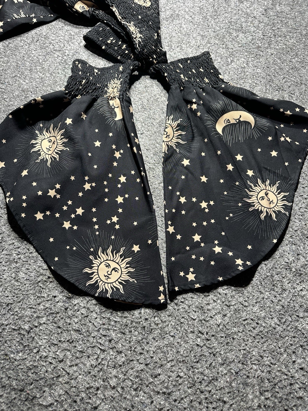 Romwe Dress Celestial Multi Stars Design Metallic Off The Shoulder Women L