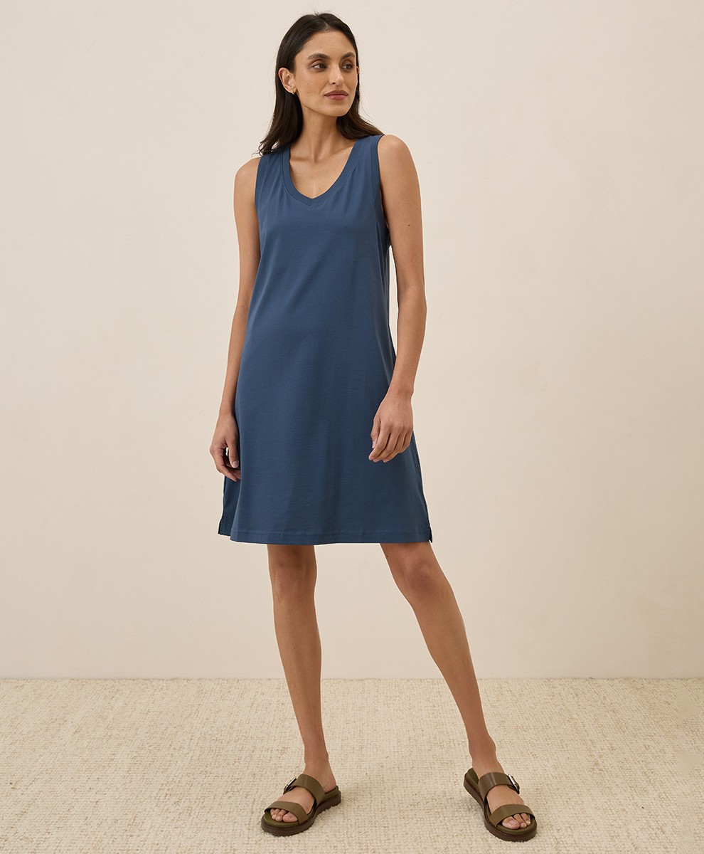 Pact Women’s Softspun A-Line Tank Dress 2X-Large French Navy Comfortable
