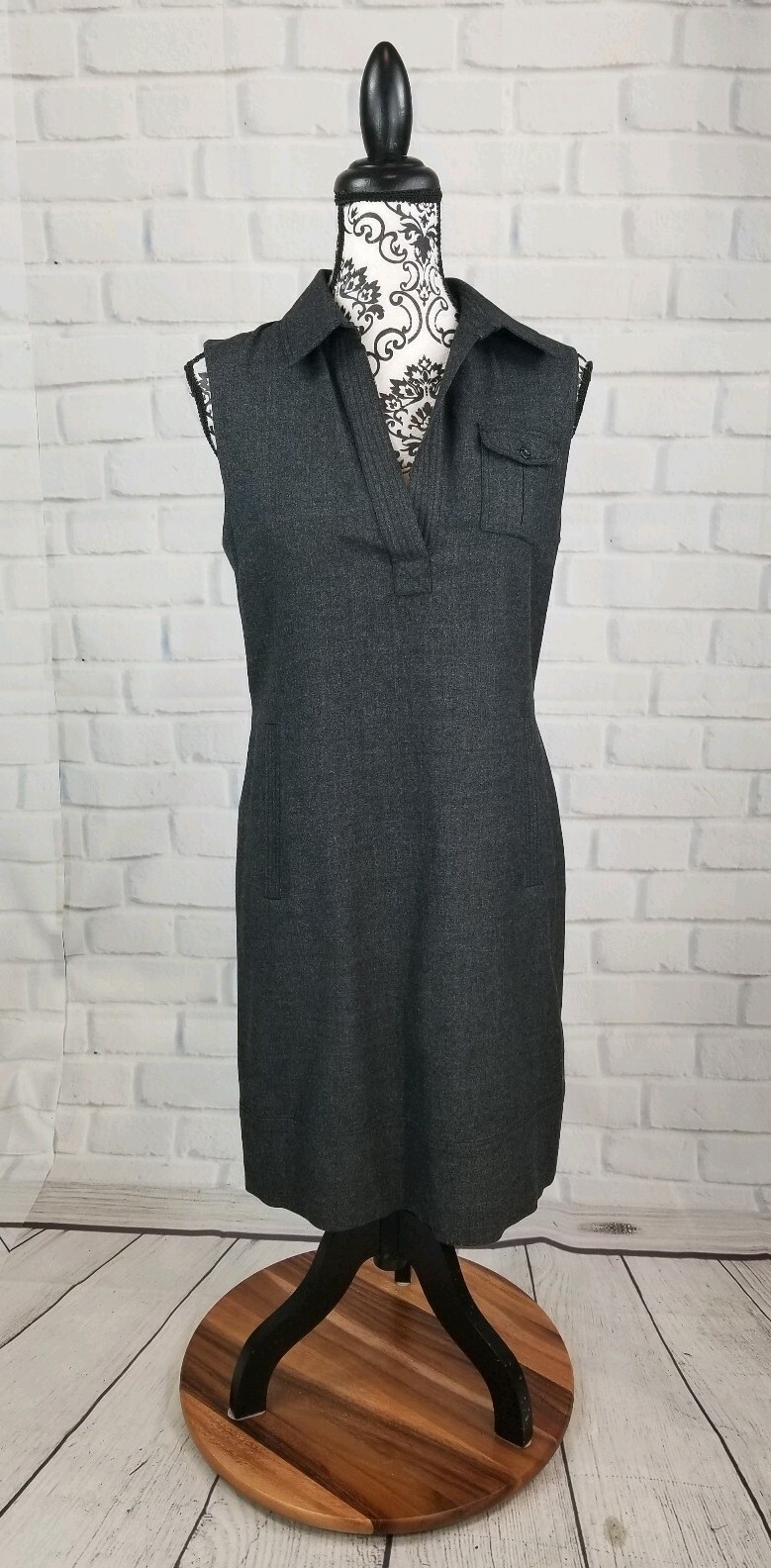 Martin + Osa women’s size small sleeveless collar dress pockets career b19a