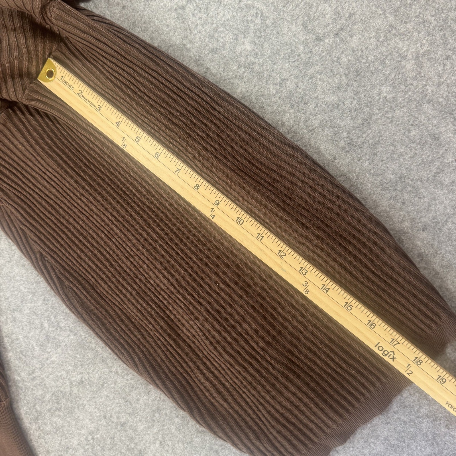 Love Tree Surplice Ribbed Knit Sweater Dress Medium Brown Dolman Sleeve NWT