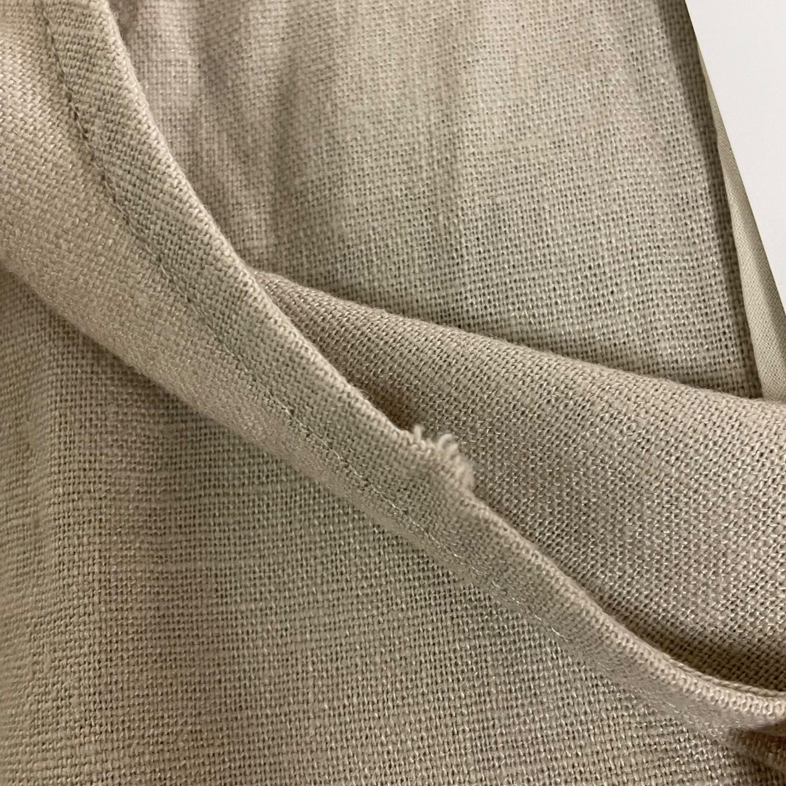 J. Crew Factory Linen-Blend Shift Mini Dress Cream/Tan Sz 6 Minimalist Coastal