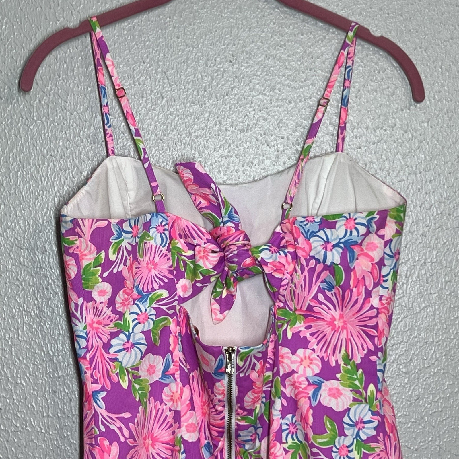 Lilly Pulitzer Shelli Stretch Fitted Dress Amethyst Moms The Word Mini Size 8