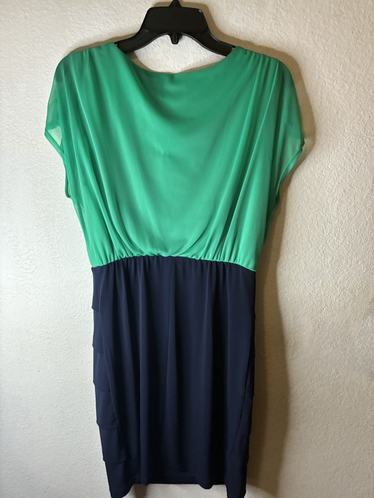 Enfocus Studio Womens Green Blue Midi Dress Sleeveless Size 14