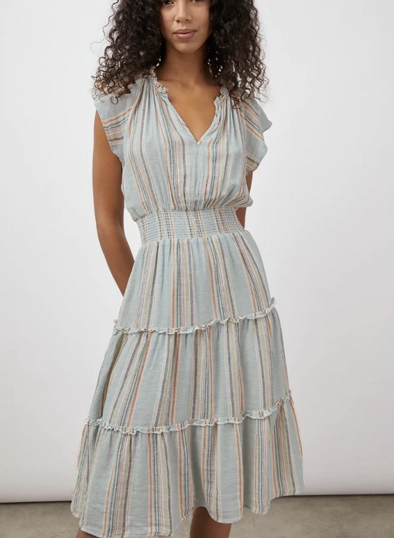New NWOT Rails Spring Summer Dress Long Amellia Dress Haven Stripe Dresses