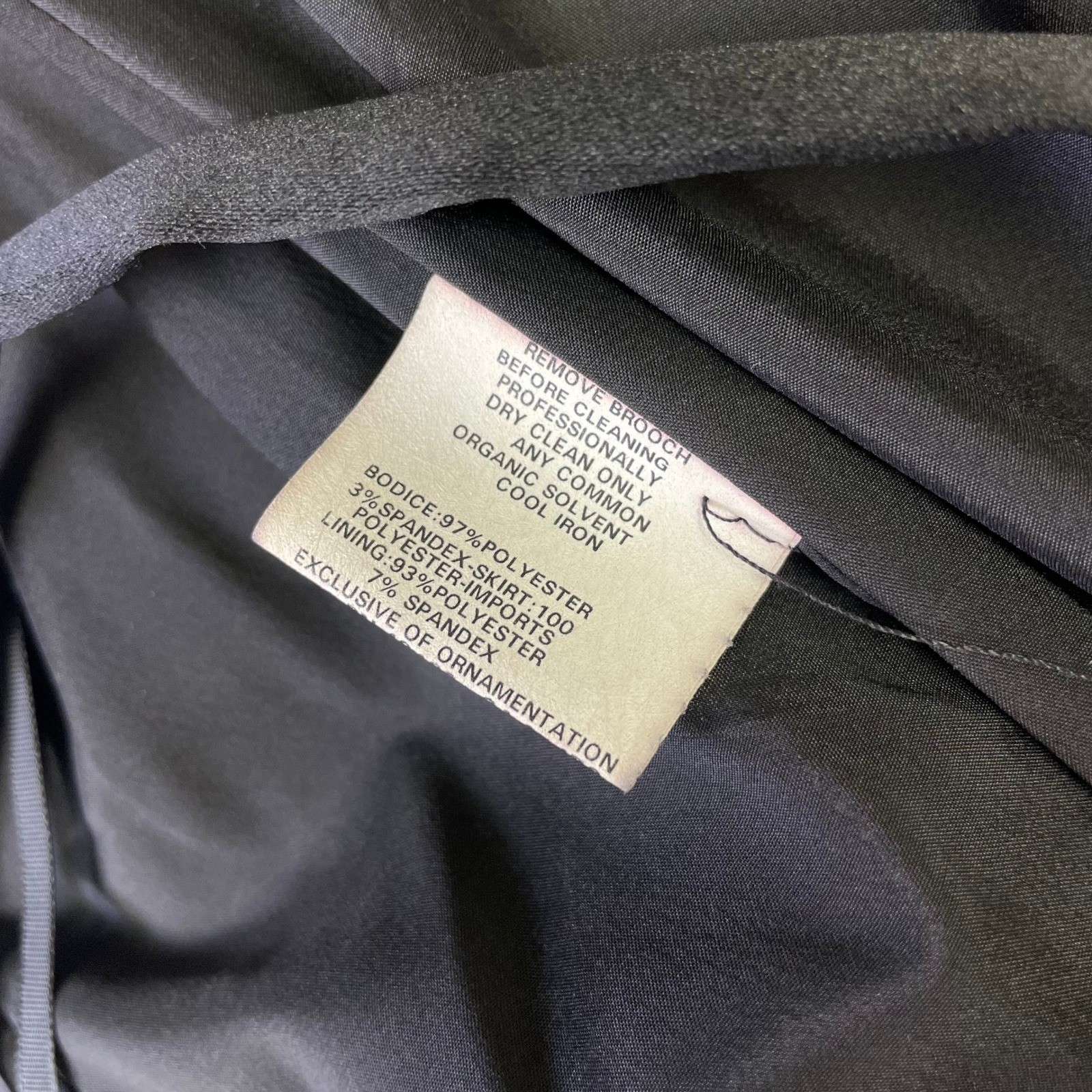 Scott McClintock Millennium 2000 Black Strapless Evening Gown Dress Womens 14