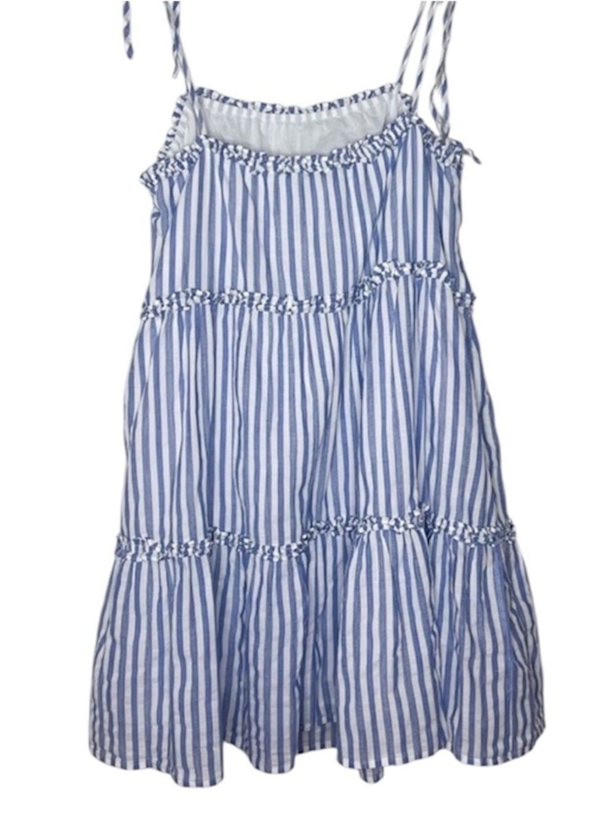 Rails Caralyn Lighthouse Striped Tiered MiniDress Coastal Beach Summer Coverup M