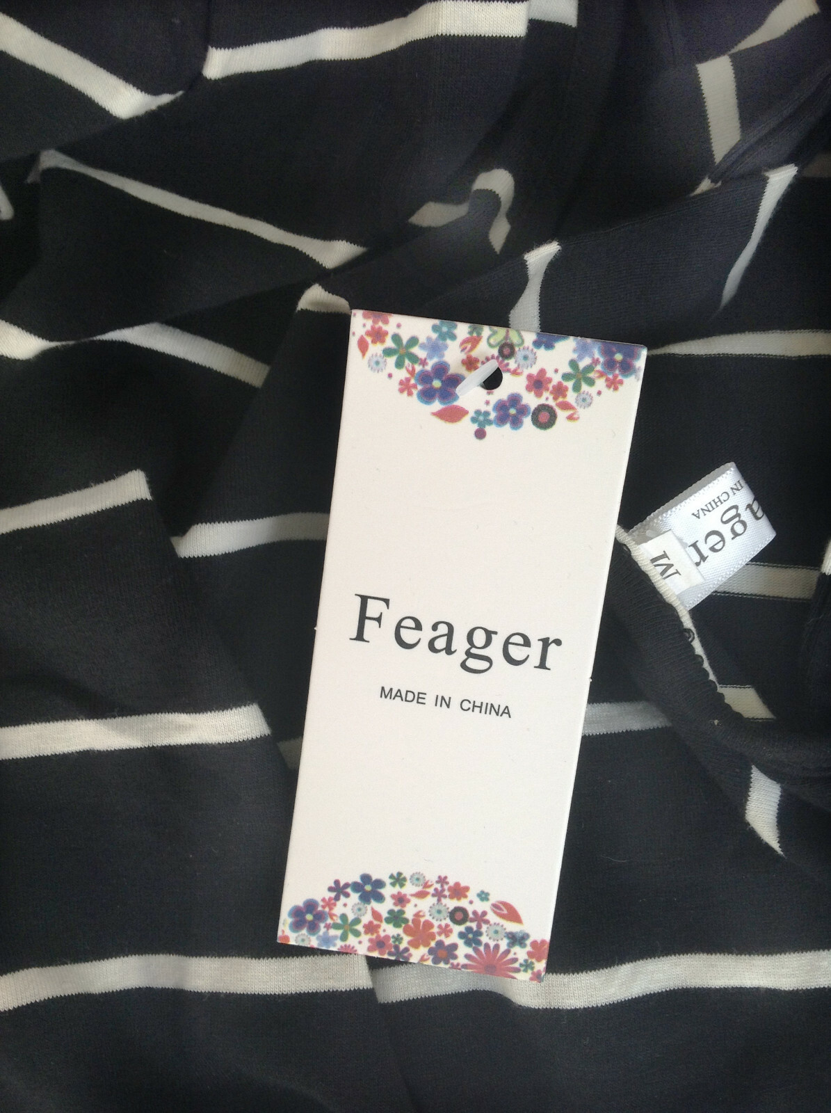 Feager Chic Striped A-Line Easy Pull-On Dress, Sexy Sweeping Criss-Crossing Back