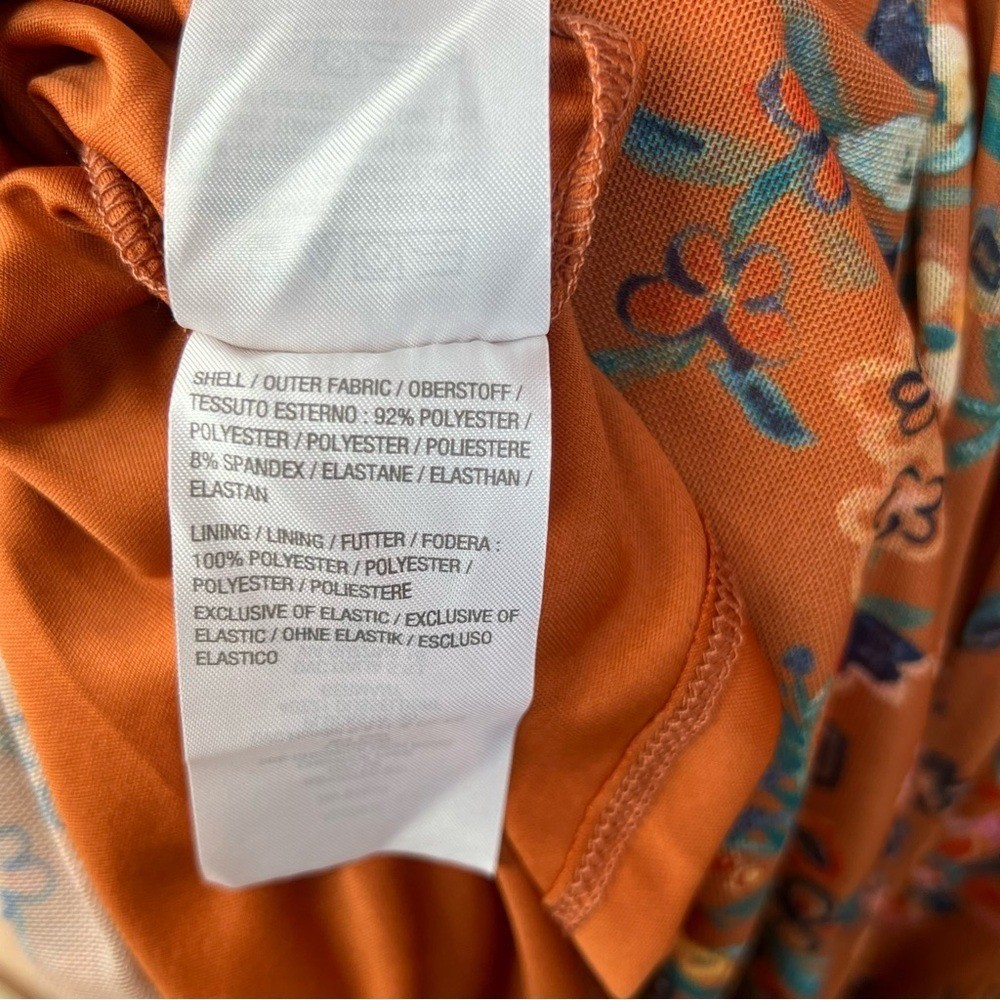 Canyon Retreat Mesh Cottagecore Modest Flutter Sleeve Dress Copper XL Floral