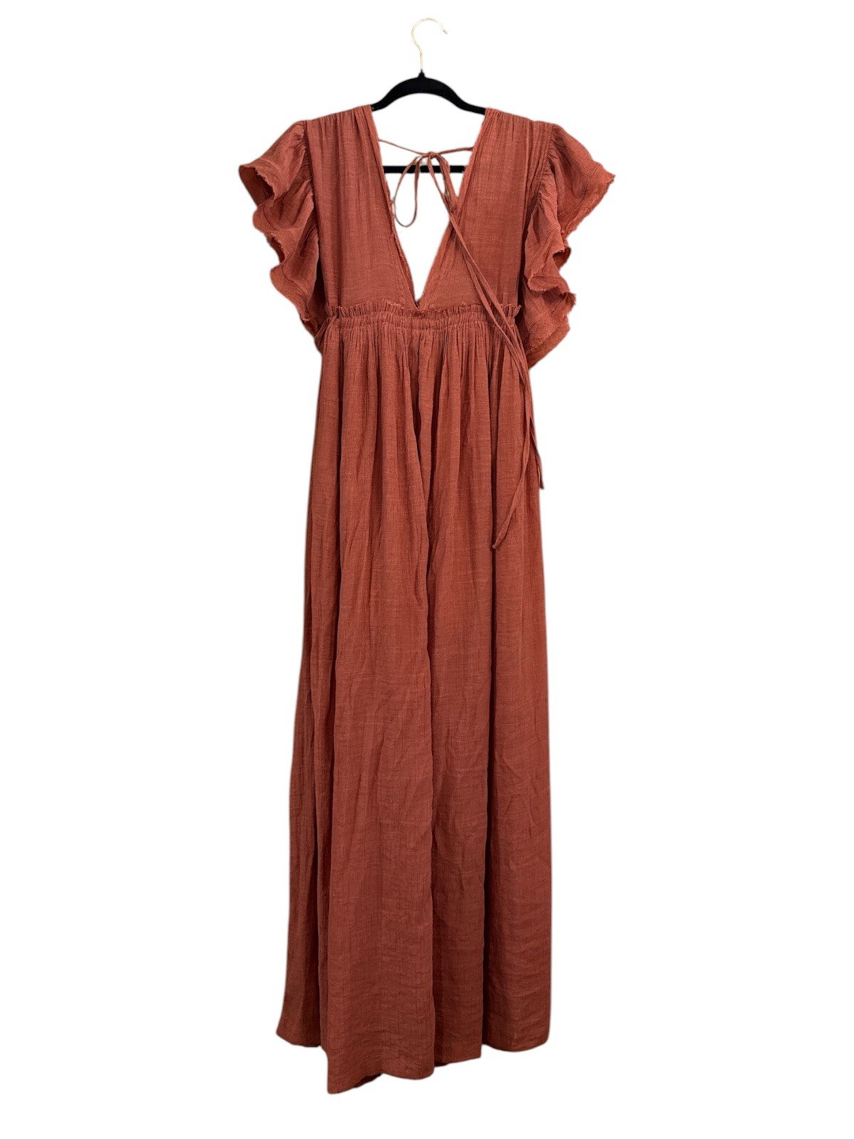Flawless Size S Button Front Boho Flowy Gauze Maxi Dress