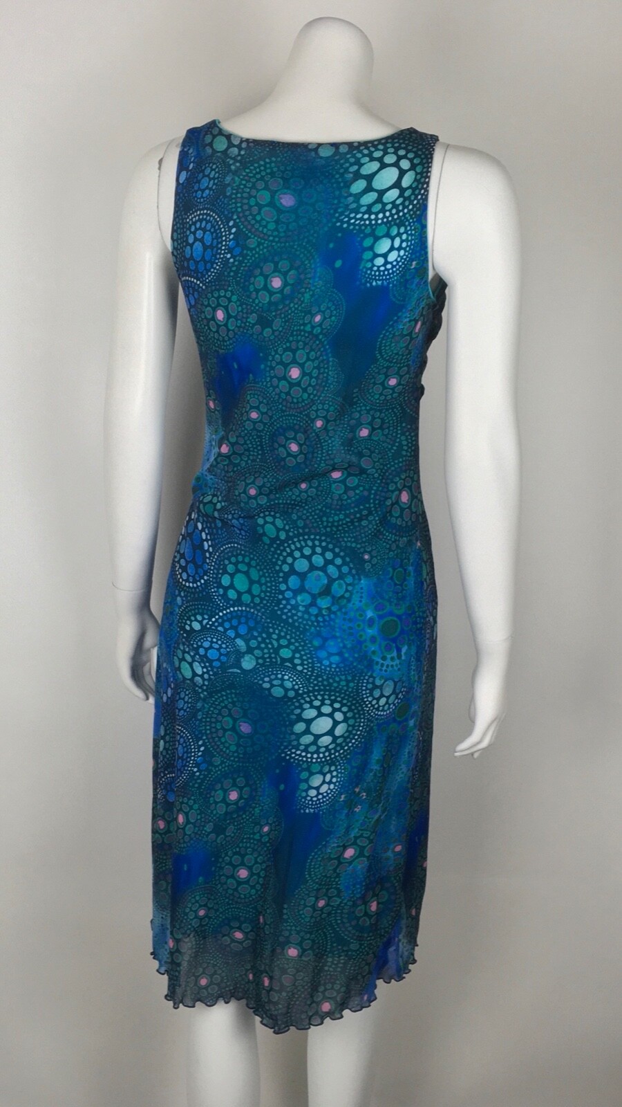 Roberto Cavalli Class Women’s Dress IT 40 US 6 Stretch Sleeveless Blue Multi