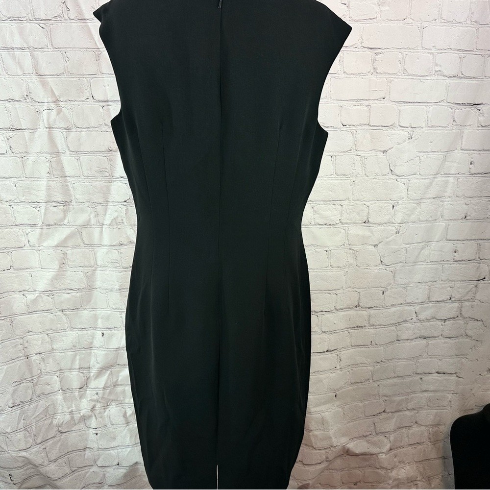 donna morgan Elegant Black Sleeveless sheath Dress womens 16 classic interview
