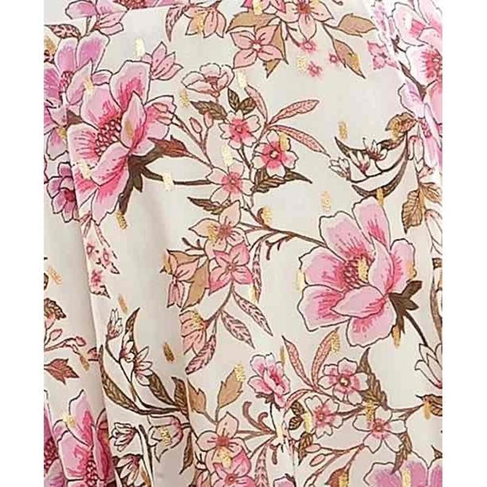 NWT City Studio Womens White Floral Print Tiered Ruffled Mini Dress Size M