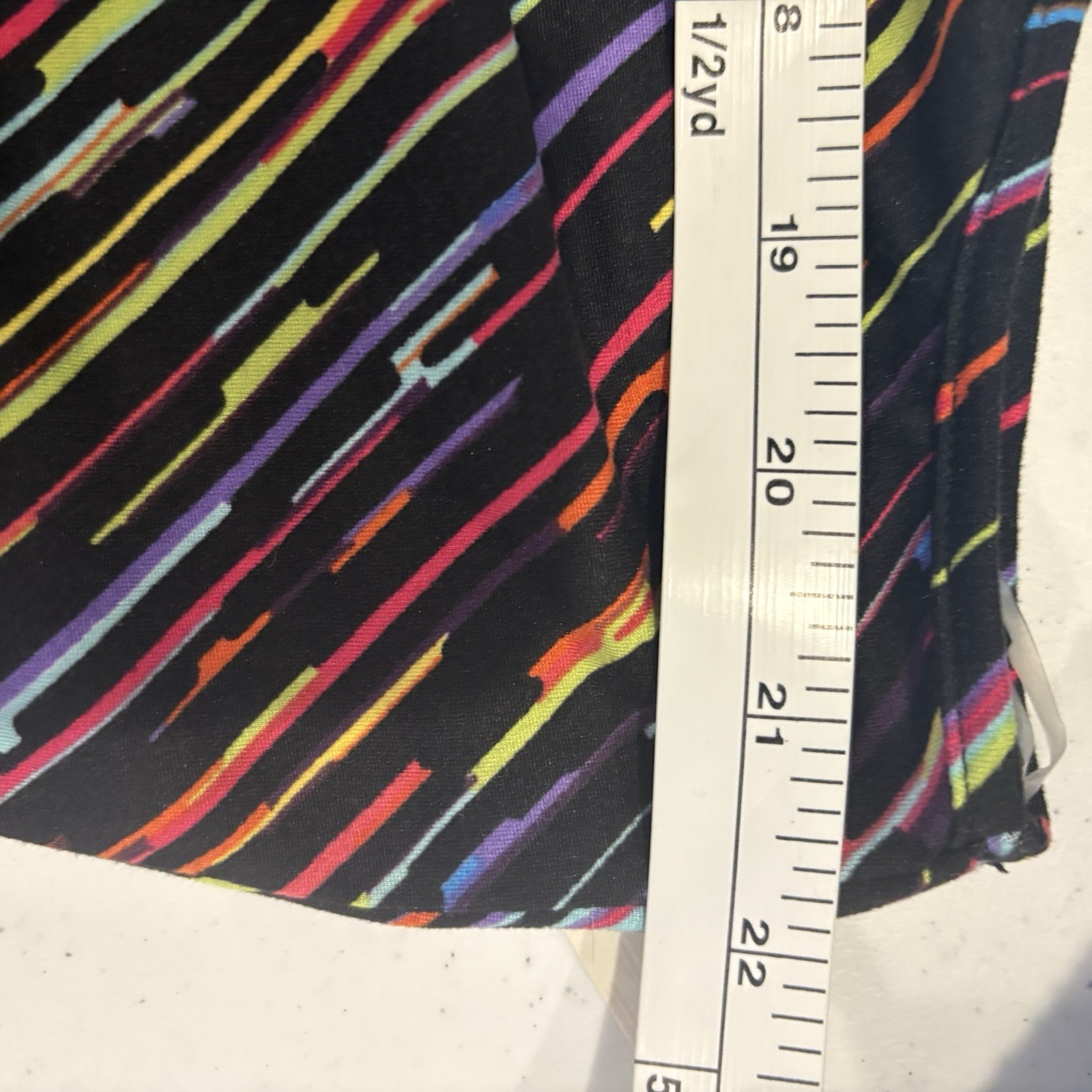 Absolutely Love It Womens Maxi Dress 2X Black Rainbow Stripe Stretch Side Slits