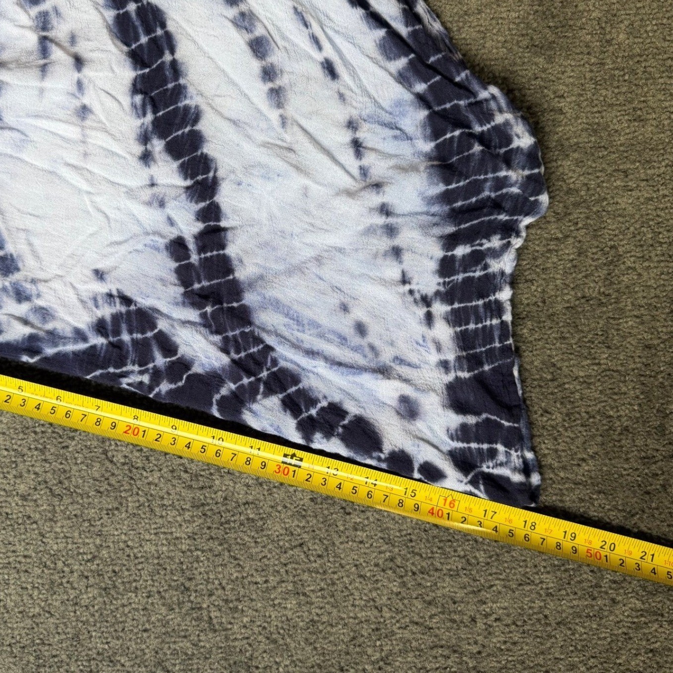 Cute Options Womens Medium Tie Dye Handkerchief Hem Boho Rayon Maxi Dress Blue