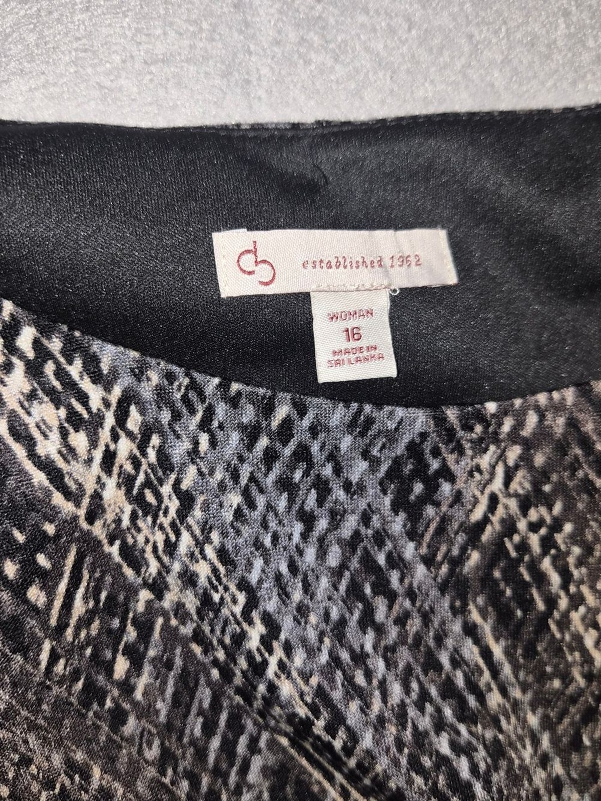 CB Christopher & Banks Textured Print Fit & Flare Dress – Women’s Size 16
