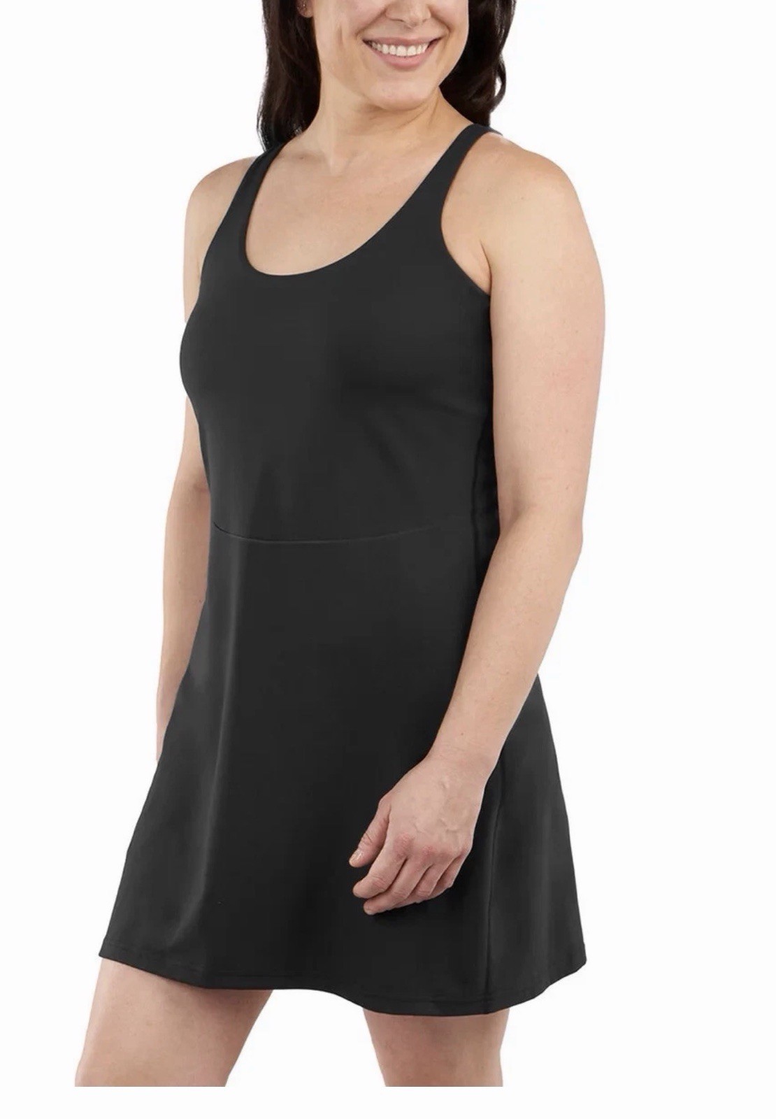 Elle Sport Women’s Active Tank Dress, Black, Size S