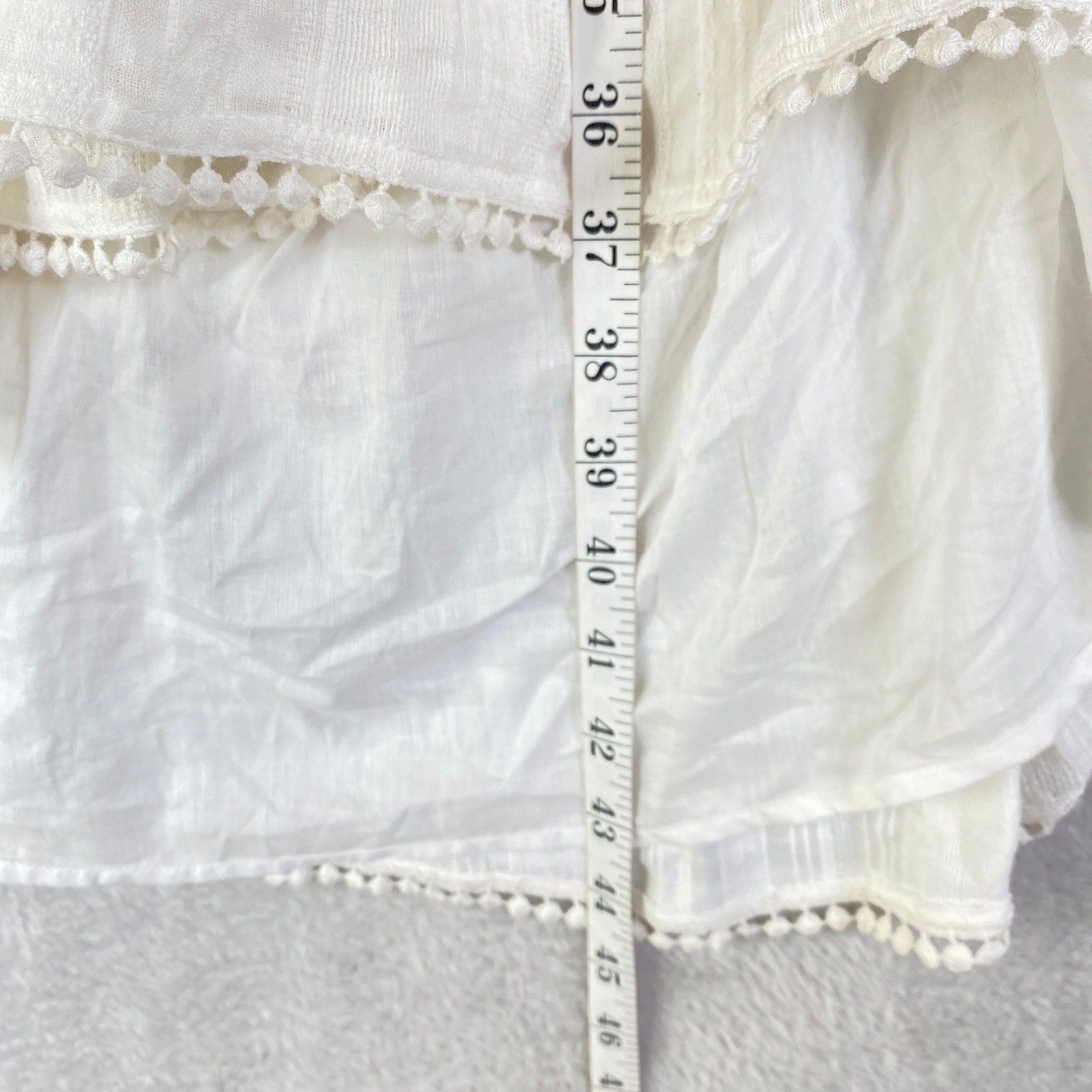 Lucky Brand Boho Fairycore Tiered Open Back Dress Women XXL Off White Festival