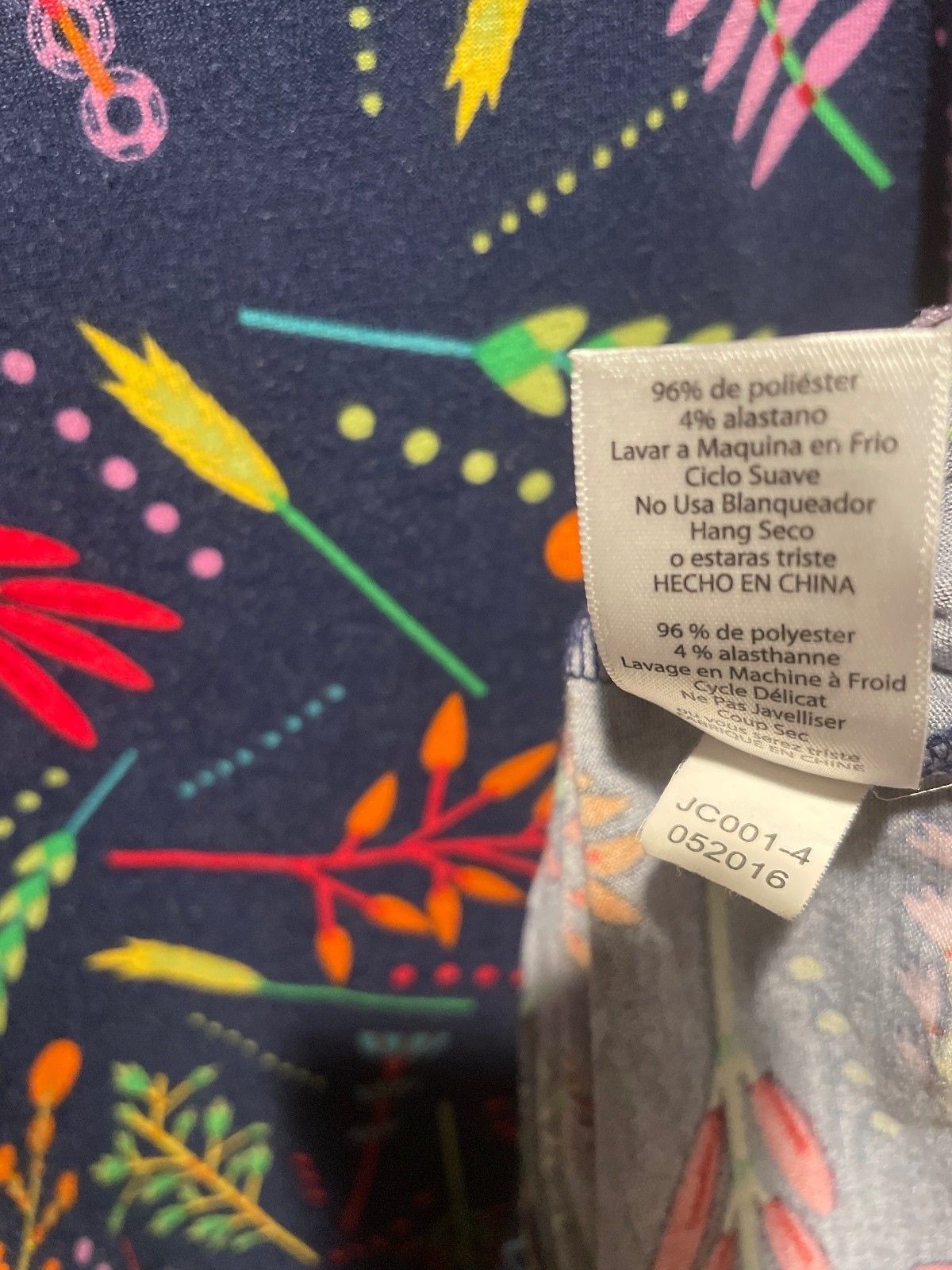 LuLaRoe 2XL (18-20) Navy Floral Leaf Print Julia Dress Stretch Midi Plus Size