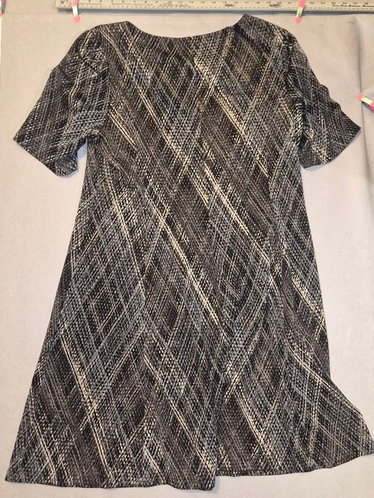 CB Christopher & Banks Textured Print Fit & Flare Dress – Women’s Size 16