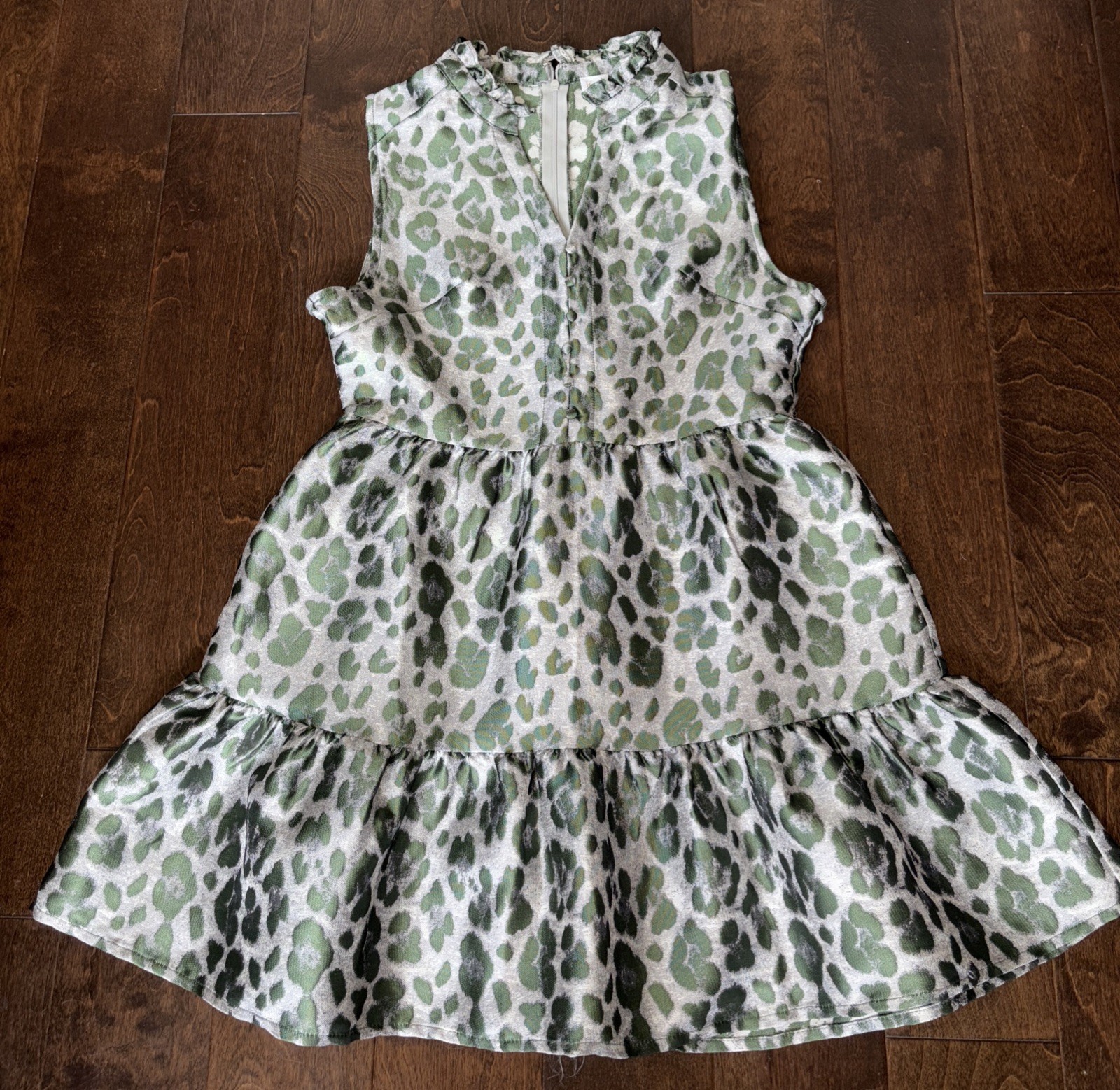 Karlie Leopard Tier Tapestry Dress Size M