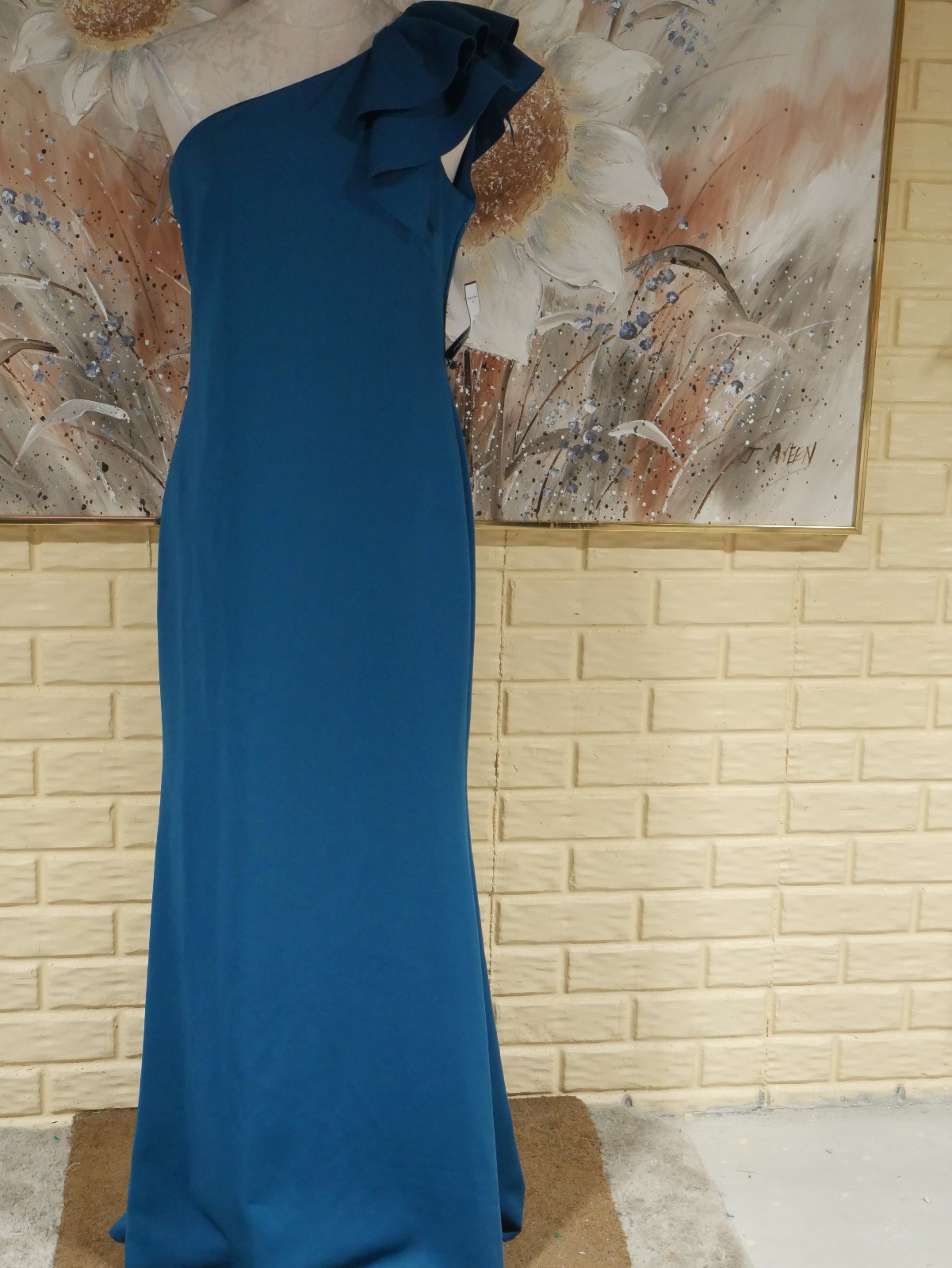 NWT JESSICA HOWARD SZ 16 CYPRESS 1-SHOULDER MAXI DRESS SEE LAST PICS 4 COLOR