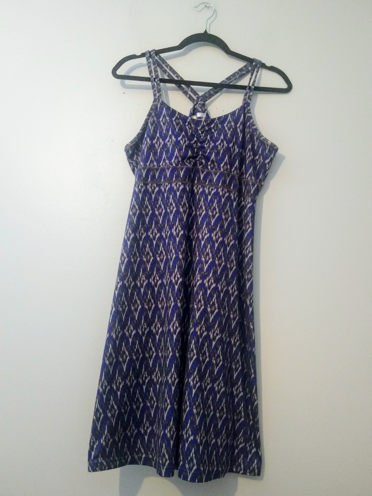 Marmot Athletic Dress L Purple & Gray Aztec Razorback Lined Stretch Sporty Boho