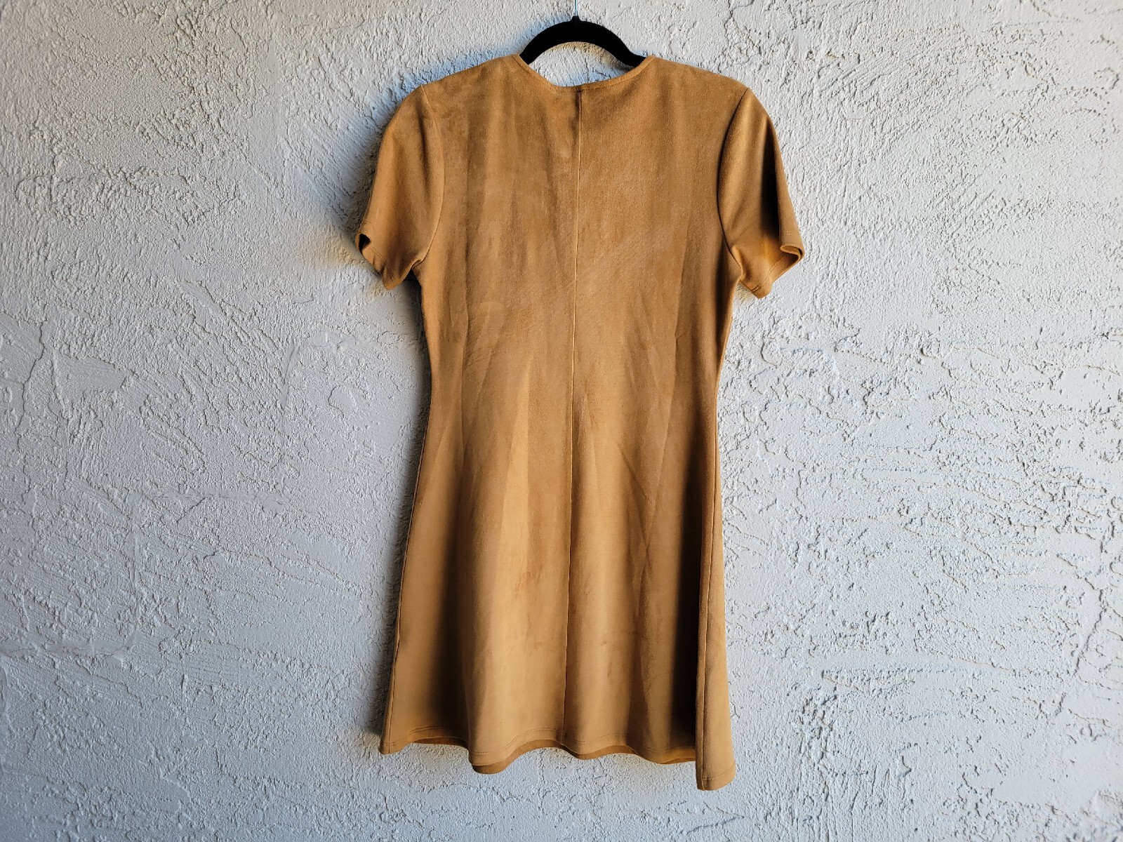 TopShop Honey Brown Short Sleeve Mini Slim Fit Dress Size 8 Petite