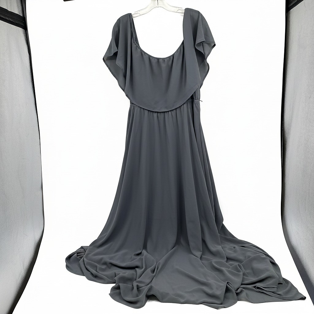 Baltic Born Gray Maxi Dress | Plus 3X Long Synthetic Dress