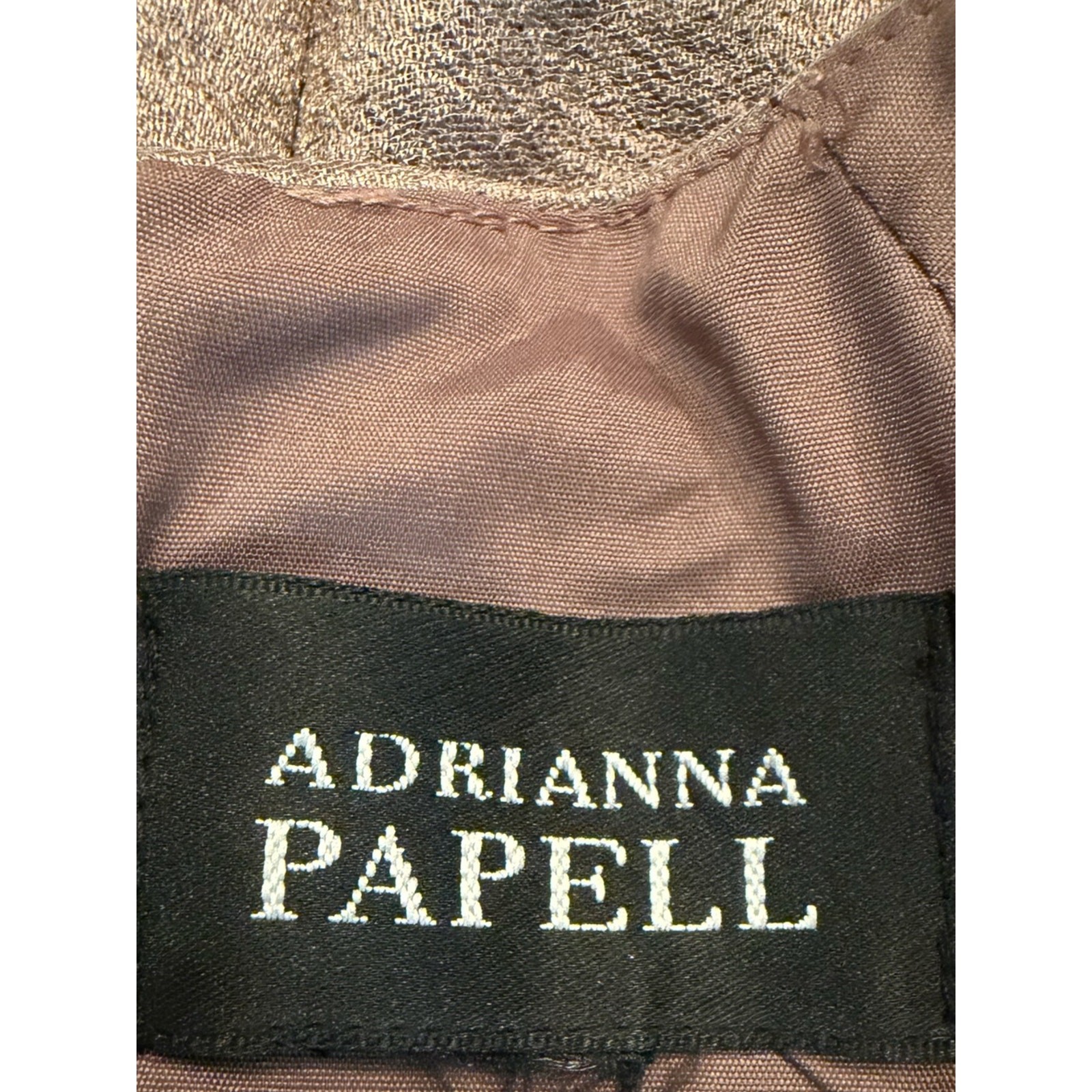 Adrianna Papell Iridescent Mocha Brown Embellished Sheath Dress – Size 10 NWT