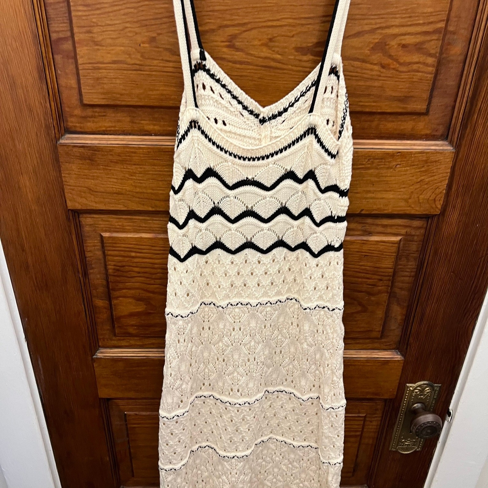 Commense Paros Crochet Eyelet See Through Midi Dress sz XS NWT’s Off White