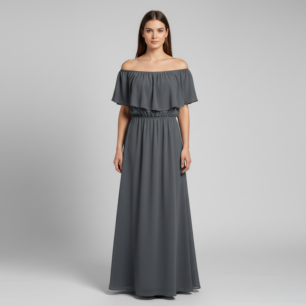 Baltic Born Gray Maxi Dress | Plus 3X Long Synthetic Dress