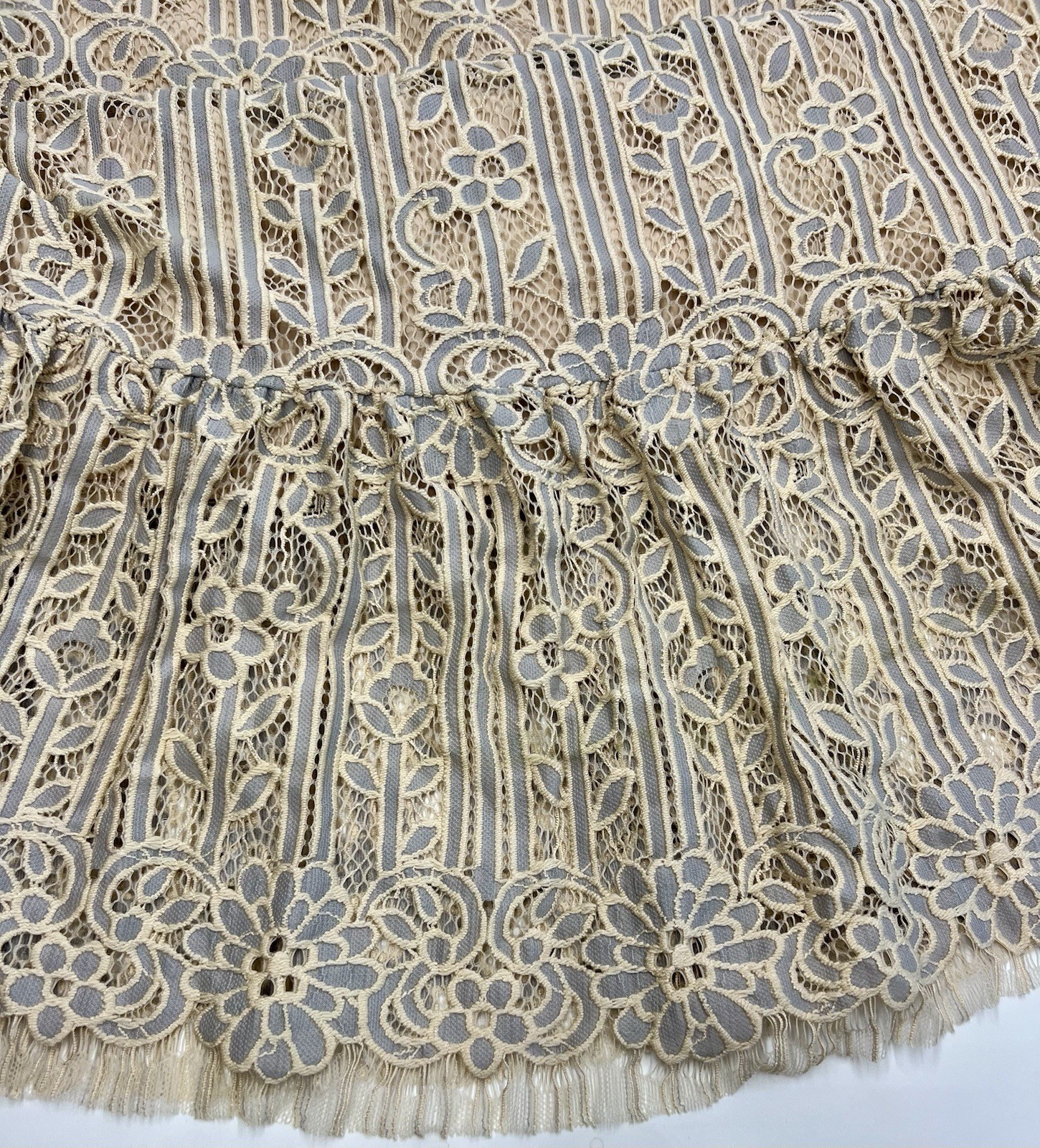 Anthropologie eri + ali Sz S Twilight Lace Midi Dress Lace Sheath Cream Mermaid