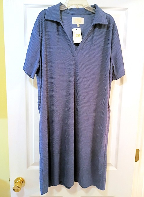 Simply Southern Navy Blue Short Sleeve Dress Size XL Collared NWT