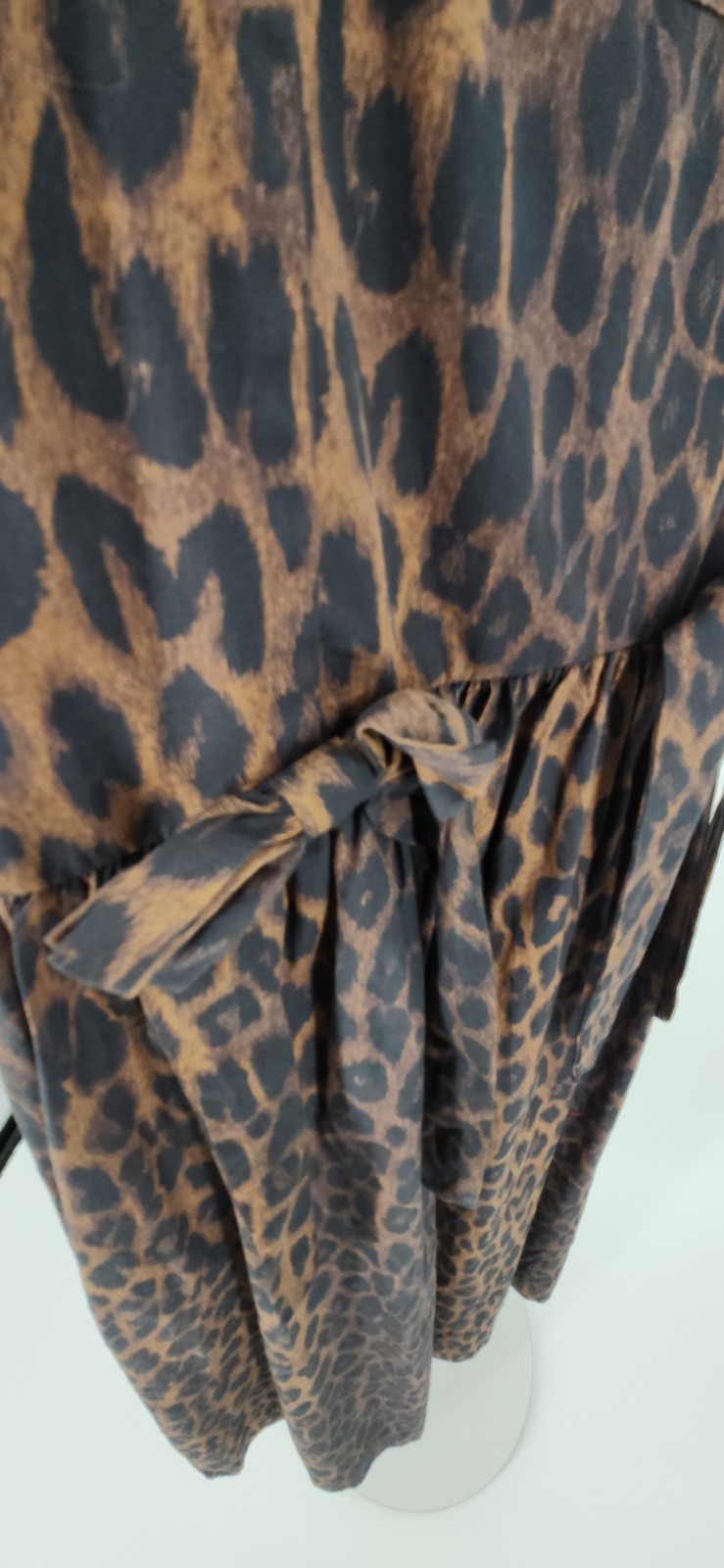 Damson Madder Persephone Leopard Drop Waist Midi Dress UK 6 NWT Broken Zip Fault