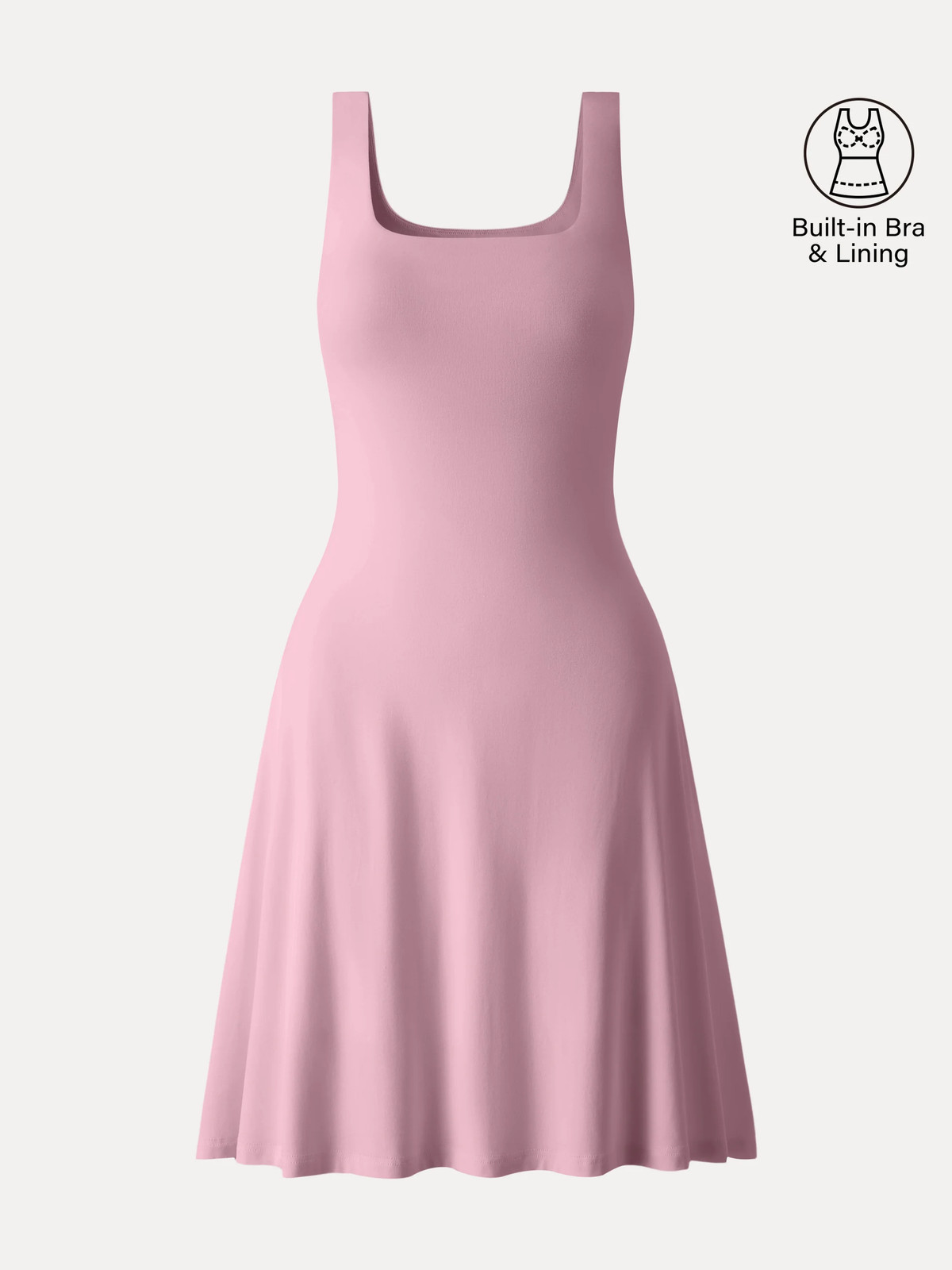 SkinKiss Cooling Square Neck Mini Bra Dress