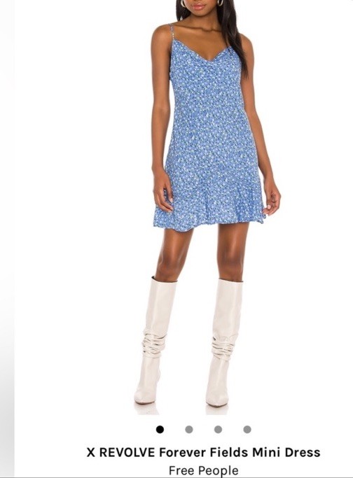 Free People X REVOLVE Forever Fields Mini Dress in Blue Combo Size Small