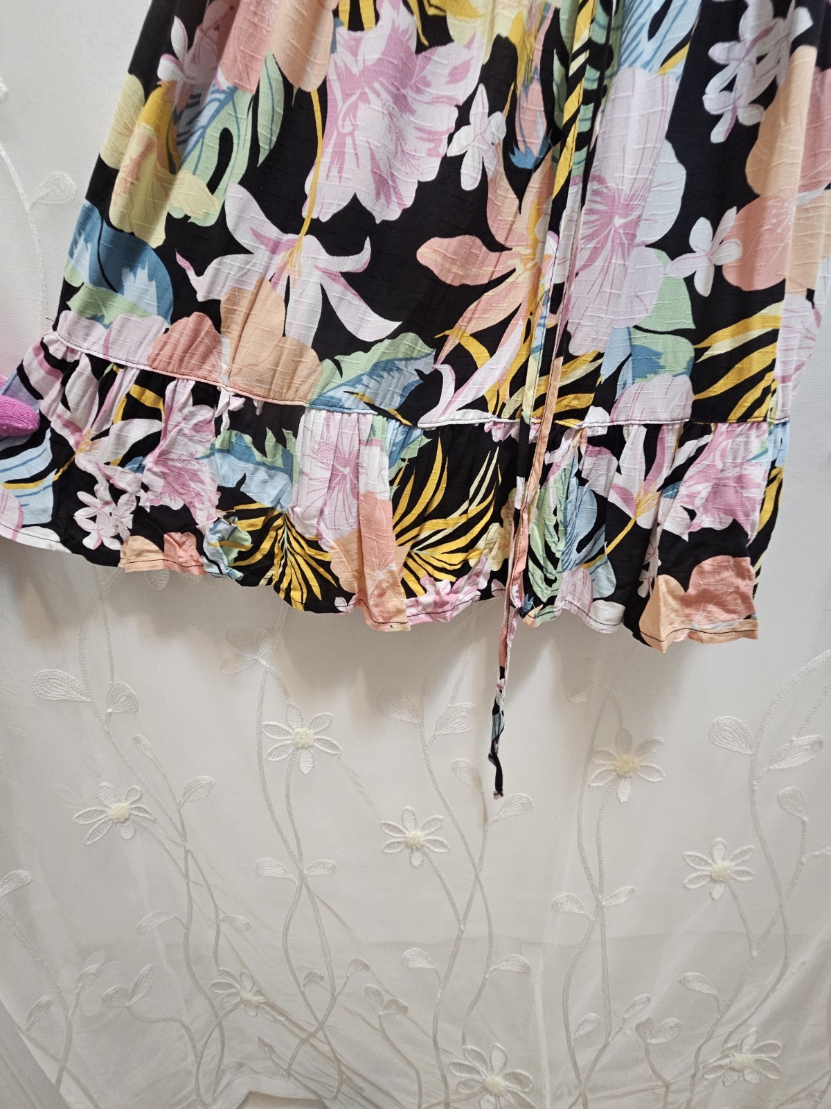 Hurley NWT Womens Small Multicolor Minidress Floral Tropical ResortWear Flirty
