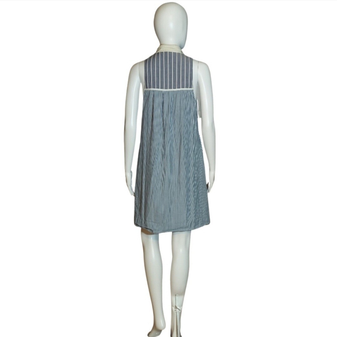Rag & Bone Sleeveless Hidden Button Striped Shirt Dress With Pockets Size XS