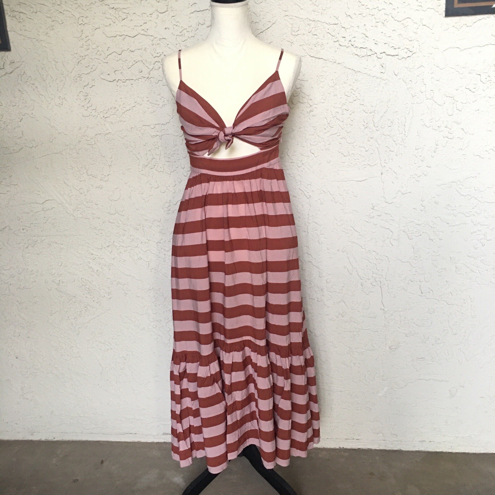 A.L.C. Pink Stripe Dress Sweetheart A-Line Sundress Womens SZ XS w/Pockets $595