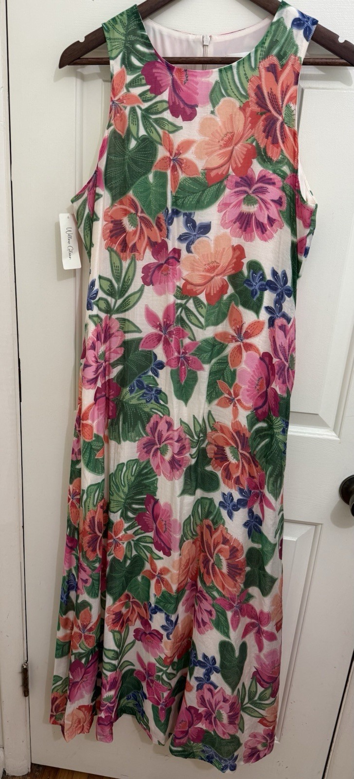 Women’s Willow Glenn Sleeveless Colorful Floral Print Lined Maxi Dress Sz M NWT