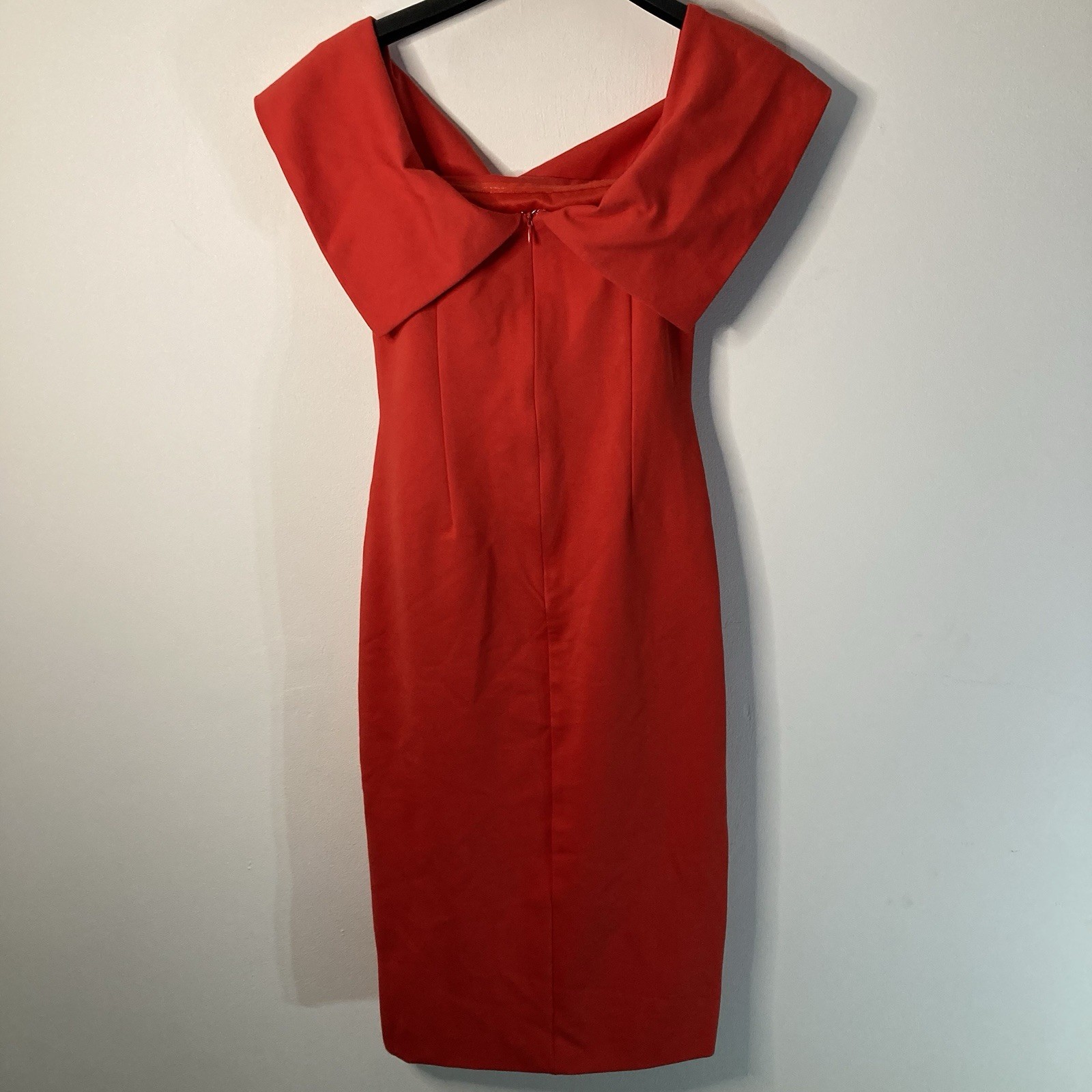 Lavish Alice Red Off Shoulder Midi Dress UK 8 – Party Evening Bodycon